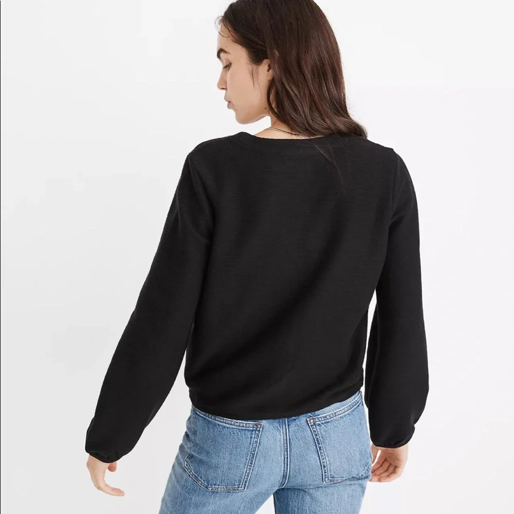 Madewell Texture & Thread Bubble-Sleeve Cardigan Top XXS - Picture 3 of 8